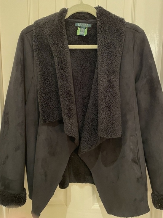 Ralph Lauren Jackets & Blazers - Lauren Ralph Lauren line features a soft, velvety faux-suede exterior with a plu